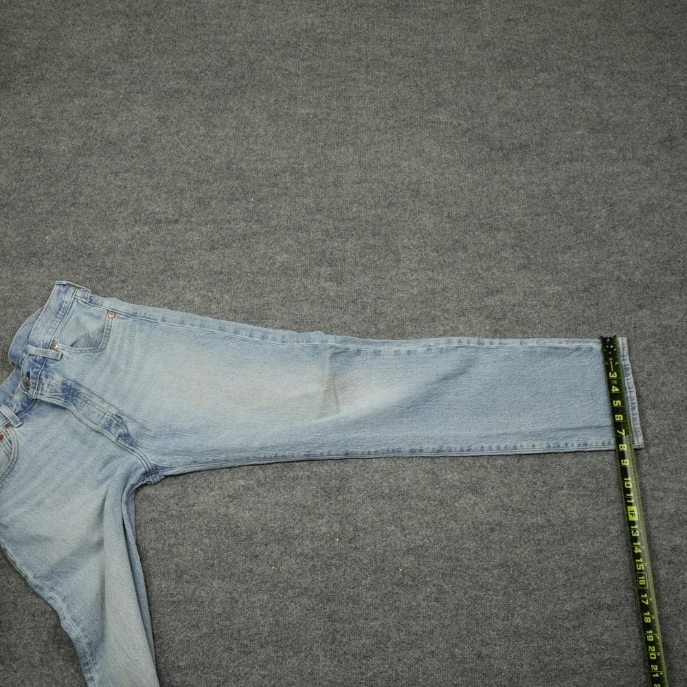 Levi's 501 Jeans Mens 33x32 Light Blue Premium Straight Leg Button Fly Stretch